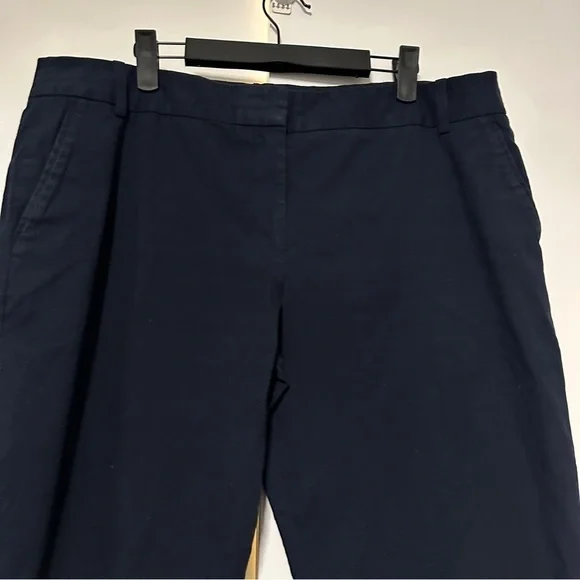 Tory Burch Navy Blue Cotton Pockets Pants Size 14 - Picture 3 of 9